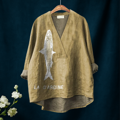 Nina – Sardine Print Shirt