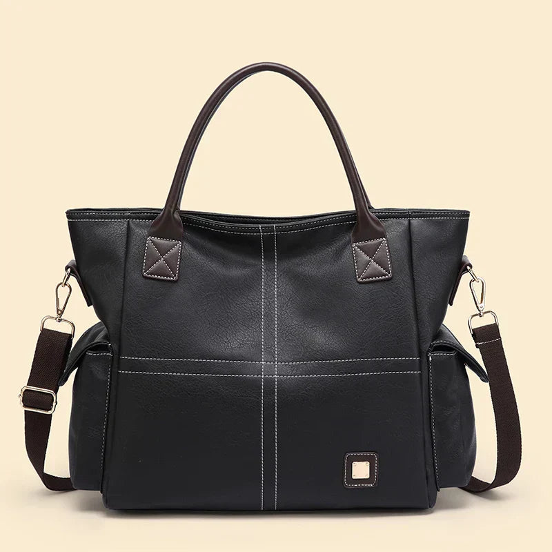 Spacious Luxury Leather Shoulder Bag