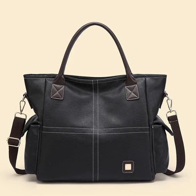 Spacious Luxury Leather Shoulder Bag