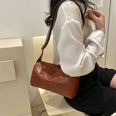 Vintage-Style Luxury Leather Crossbody Bag