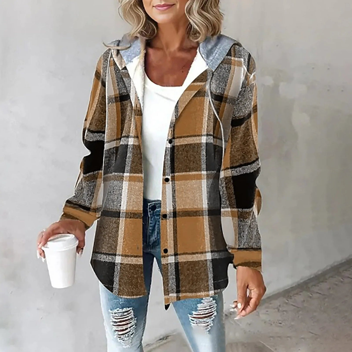Rae – Checked Hoodie