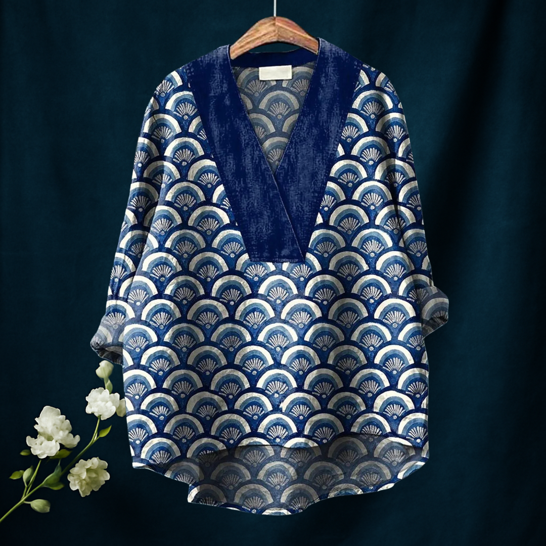 Eva – Geometric Print Blouse