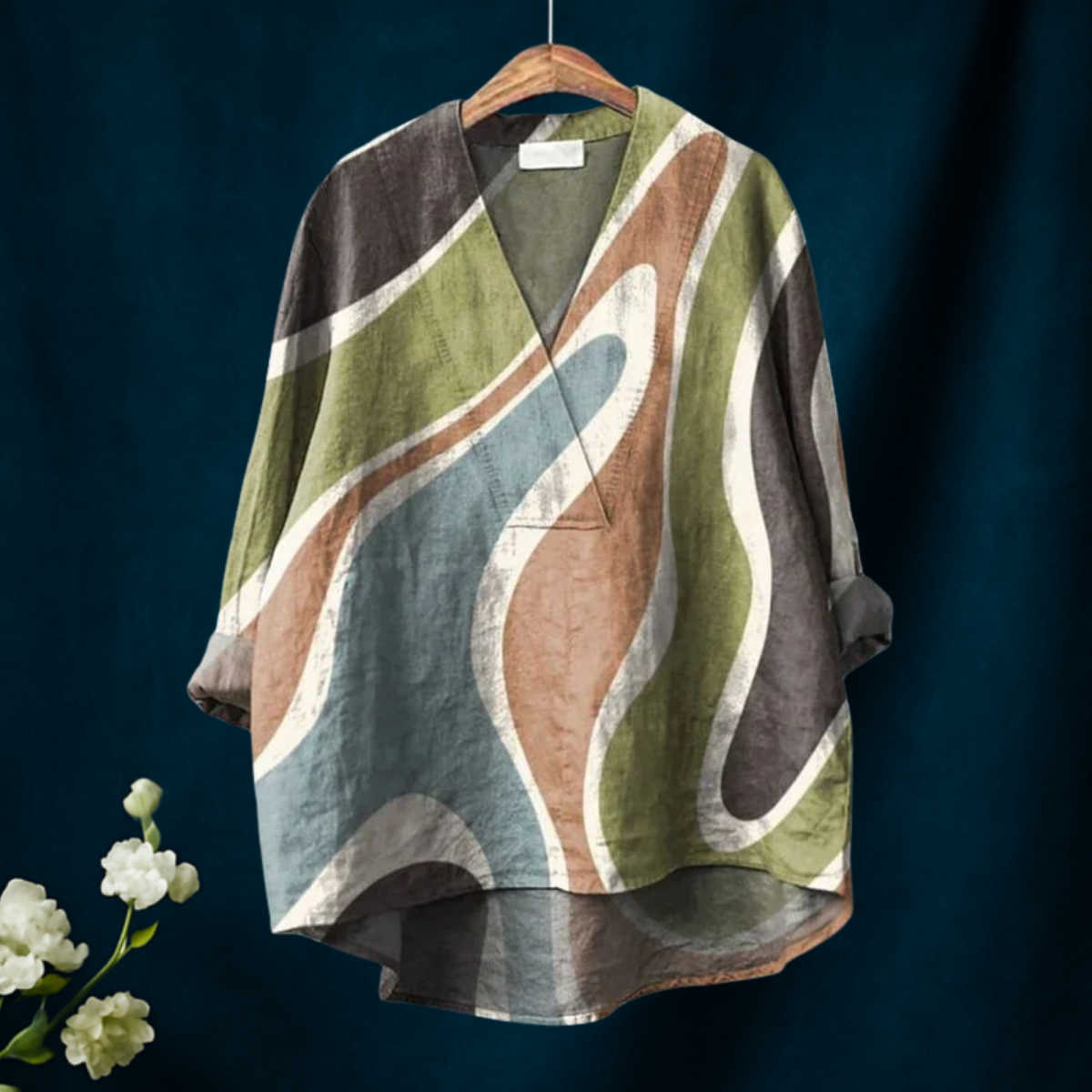 Emma – Wave Pattern Blouse
