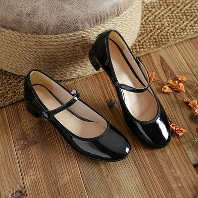 Lisa - Livy Leather Mary Janes