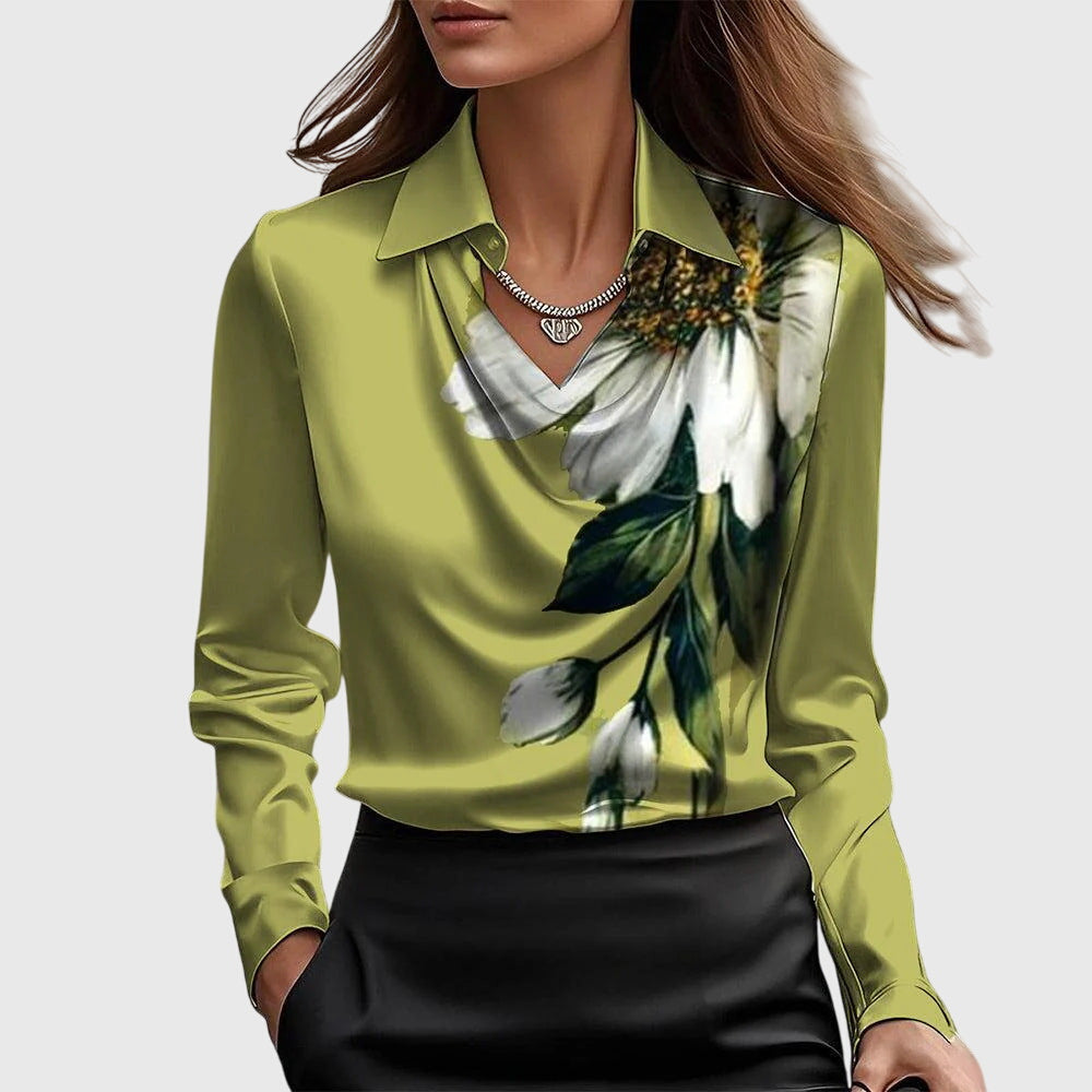 Sophia – Satin Drape Blouse