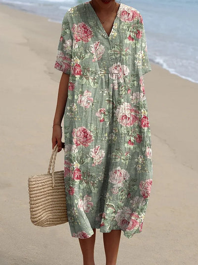 Cleo – Hand-Printed Fish Dress