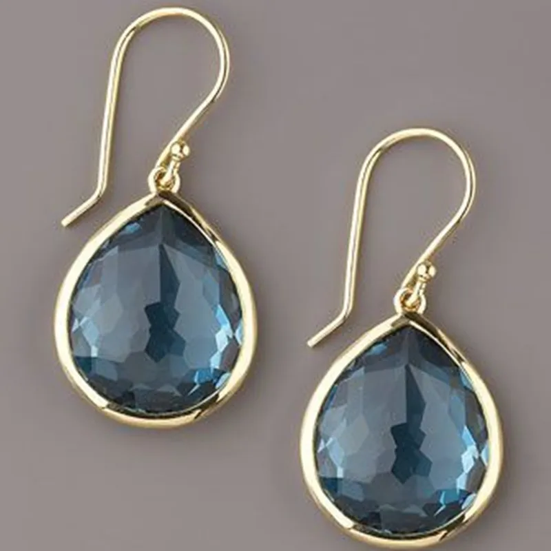 Mira – Vintage Earrings with Sparkling Blue Crystal Drops