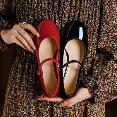 Lisa - Livy Leather Mary Janes