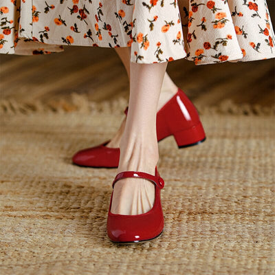 Lisa - Livy Leather Mary Janes