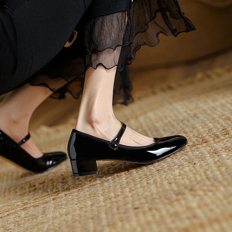 Lisa - Livy Leather Mary Janes