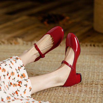 Lisa - Livy Leather Mary Janes