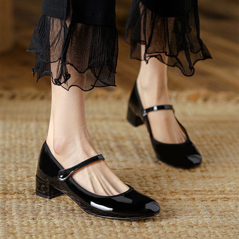 Lisa - Livy Leather Mary Janes