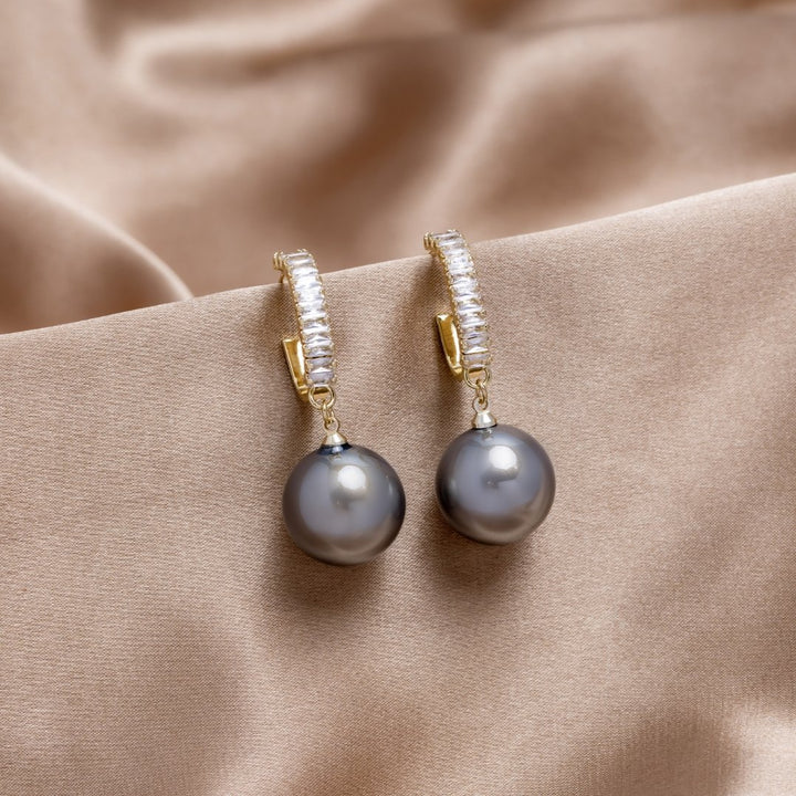 Elena – Luxury Pearl & Cubic Zirconia Earrings